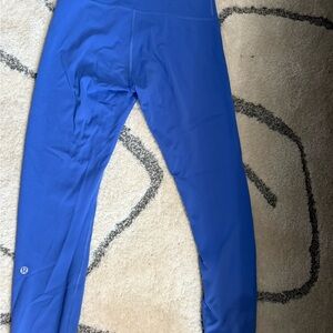 lululemon blue wunder train leggings 25”
